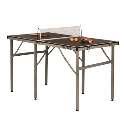 My Hood Bordtennis Mini Alu 125x75 - Sort
